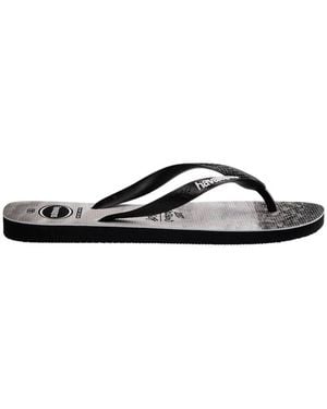 Havaianas Top Photoprint Thong Flip Flops - Black