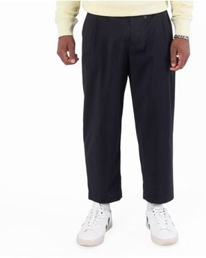 Maison Kitsuné Tapered Pleated Wool Trousers, Brand Size 44 (Large) - Blue