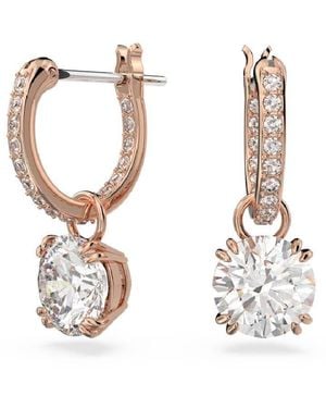 Swarovski Constella Crystal Hoop Earrings - White
