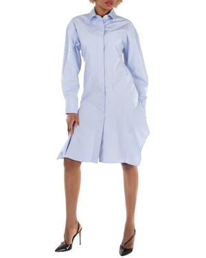 Stella McCartney Banana-Sleeve Shirt Dress, Brand Size 40 (Us - Blue
