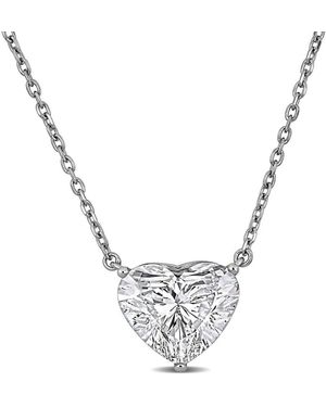 Created Forever 3 1/10Ct Tw Heart-Cut Lab-Grown Diamond Necklace - Metallic