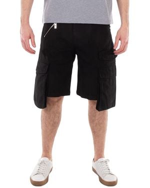 Gcds Cotton Gabardine Ultracargo Bermuda Shorts - Black