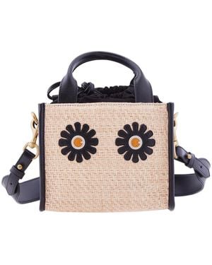 Inoui Edition Woven Daisy Mini Tote Bag - Blue