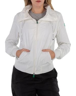 Save The Duck Karin Bomber Rain Jacket, Brand Size 3 - Gray