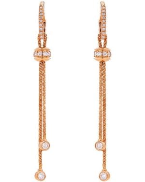 Piaget Possession 18K Rose 0.97 Ct Diamond Drop Earrings - Metallic