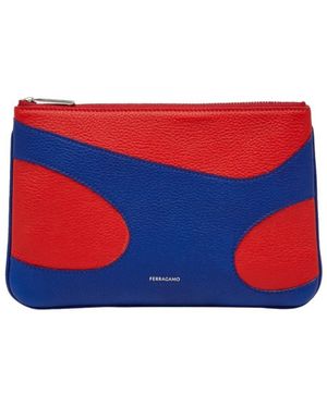 Ferragamo Panelled Design Smartphone Case - Red
