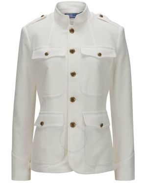 Polo Ralph Lauren Buttoned Cotton Jacquard Blazer - Gray
