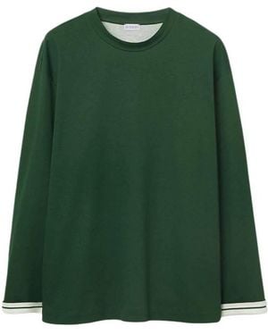 Burberry Striped Ekd Long-Sleeved T-Shirt - Green