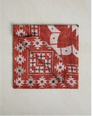 Brunello Cucinelli Silk Pocket Square - Red