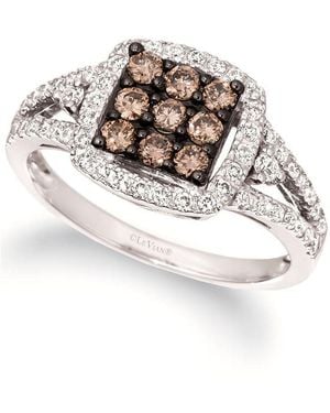 Le Vian Ladies Chocolate Cluster Rings Set - Metallic