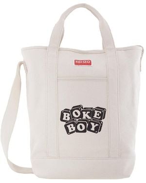 KENZO Graphic Tote Bag - White