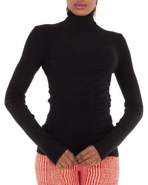 Burberry Equestrian Knight Turtleneck Jumper - Black