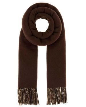 Burberry Sand Knight-Logo Check Scarf - Brown