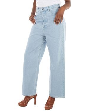 Nanushka Sun Bleach Josine Wide-Leg Denim Jeans - Blue