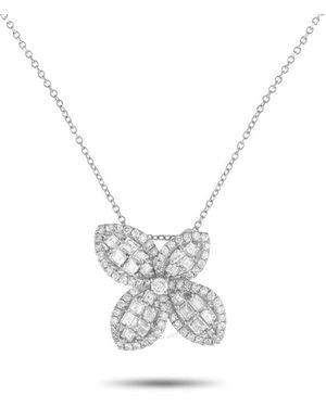 LB Exclusive 18K 1.10Ct Diamond Necklace Apd 18322 - Metallic