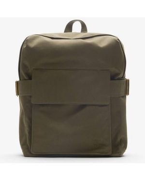 Burberry Equestrian Knight Embroidered Trench Backpack - Green