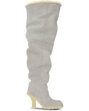 Burberry Suede-Shearling Highland Boots 90 - Grey