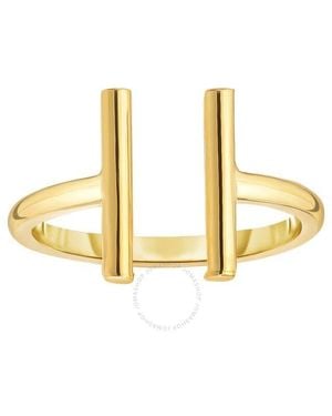 Tresorra 14K Open Double Bar Ring - Metallic