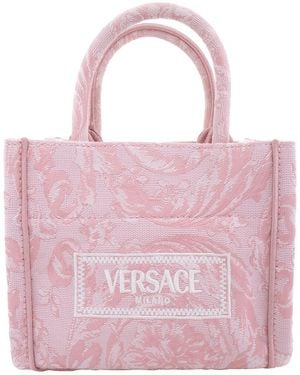 Versace Barocco Athena Extra Small Tote Bag - Pink