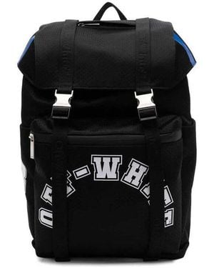 Off-White c/o Virgil Abloh Outdoor Hike Logo Backpack Bags Backpacks - Black