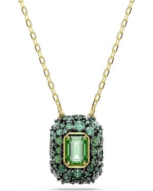Swarovski Sublima 18K Plated Octagon Cut Necklace - Metallic