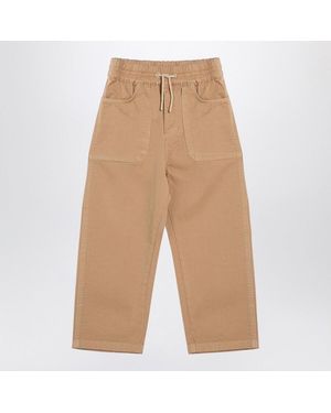 KENZO Elasticated Waistband Trousers - Natural