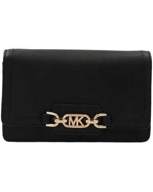 Michael Kors Heather Extra-Small Leather Crossbody Bag - Black