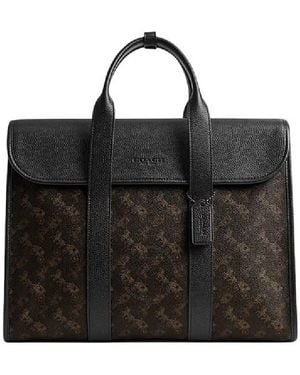 COACH Gotham Portfolio With Horse And Carriage Print - Black