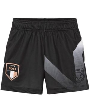 BOSS Boys Degrade Artwork Shorts, Size 4Y - Black