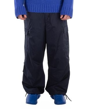 Emporio Armani Adjustable Zip Drawstring Trouser - Blue