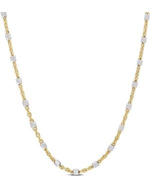 Amour Two-Tone Bead Chain Necklace - Metallic