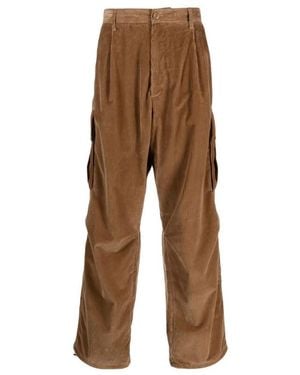 Moncler Corduroy Wide-Leg Pants, Brand Size 48 Us - Brown