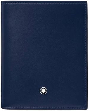 Montblanc Meisterstuck Compact 6Cc Leather Wallet - Blue