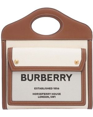 Burberry Mini Pocket Tote Bag - Brown