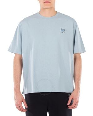 Maison Kitsuné Fox Head Patch Oversized T-Shirt - Blue