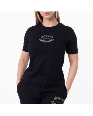 Burberry Thistle Logo Cotton T-Shirt - Black