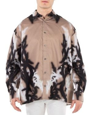 Etudes Studio Illusion Thorn-Print Shirt, Brand Size 52 (Us - Black