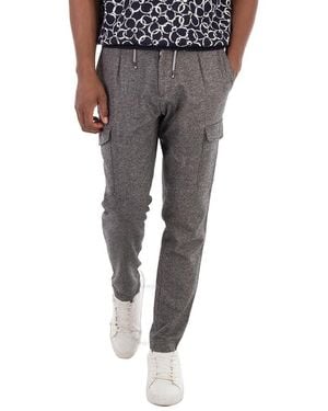 BOSS Long Drawstring Wool Pants, Brand Size 52 (Waist - Gray