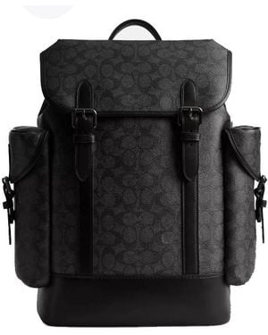 COACH Signature Canvas Hitch Backpack - Black