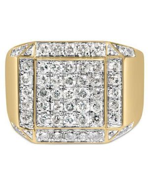 Haus of Brilliance 10K 2 1/8 Cttw Diamond Composite Cluster Cocktail Ring Band - White