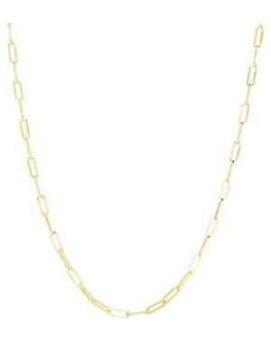 Tresorra 14K Lite Paperclip Chain Necklace - Metallic