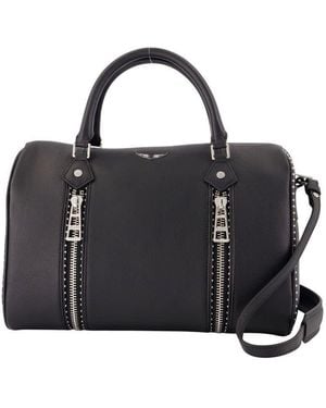 Zadig & Voltaire Studded Cowhide Top Handle Bag - Black