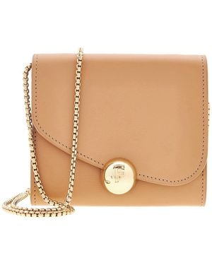 Ferragamo Asymmetrical Flap Crossbody Bag - Natural