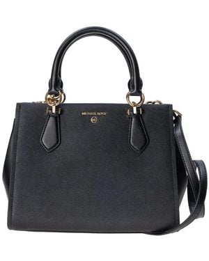 Michael Kors Ladies Marilyn Medium Saffiano Leather Satchel - Black