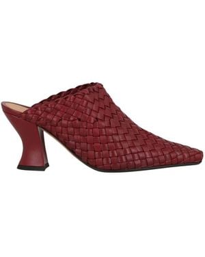 Bottega Veneta Intrecciato Mules - Red