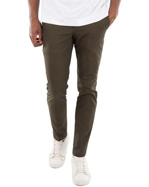 BOSS Stretch Cotton Slim-Fit Trousers, Brand Size 46 (Waist - Grey