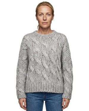 Brunello Cucinelli Light Wool Cable Knit Jumper - Grey
