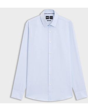 BOSS P-Hank- High-Performance Slim-Fit Shirt, Brand Size 38 (Neck - Blue
