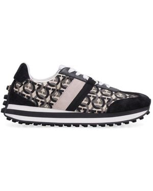 Ferragamo Ferragamo Iulia Gancini Print Low-Top Trainers - Black
