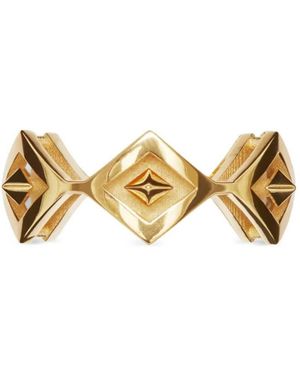 Burberry Hollow Geometric Ring - Natural
